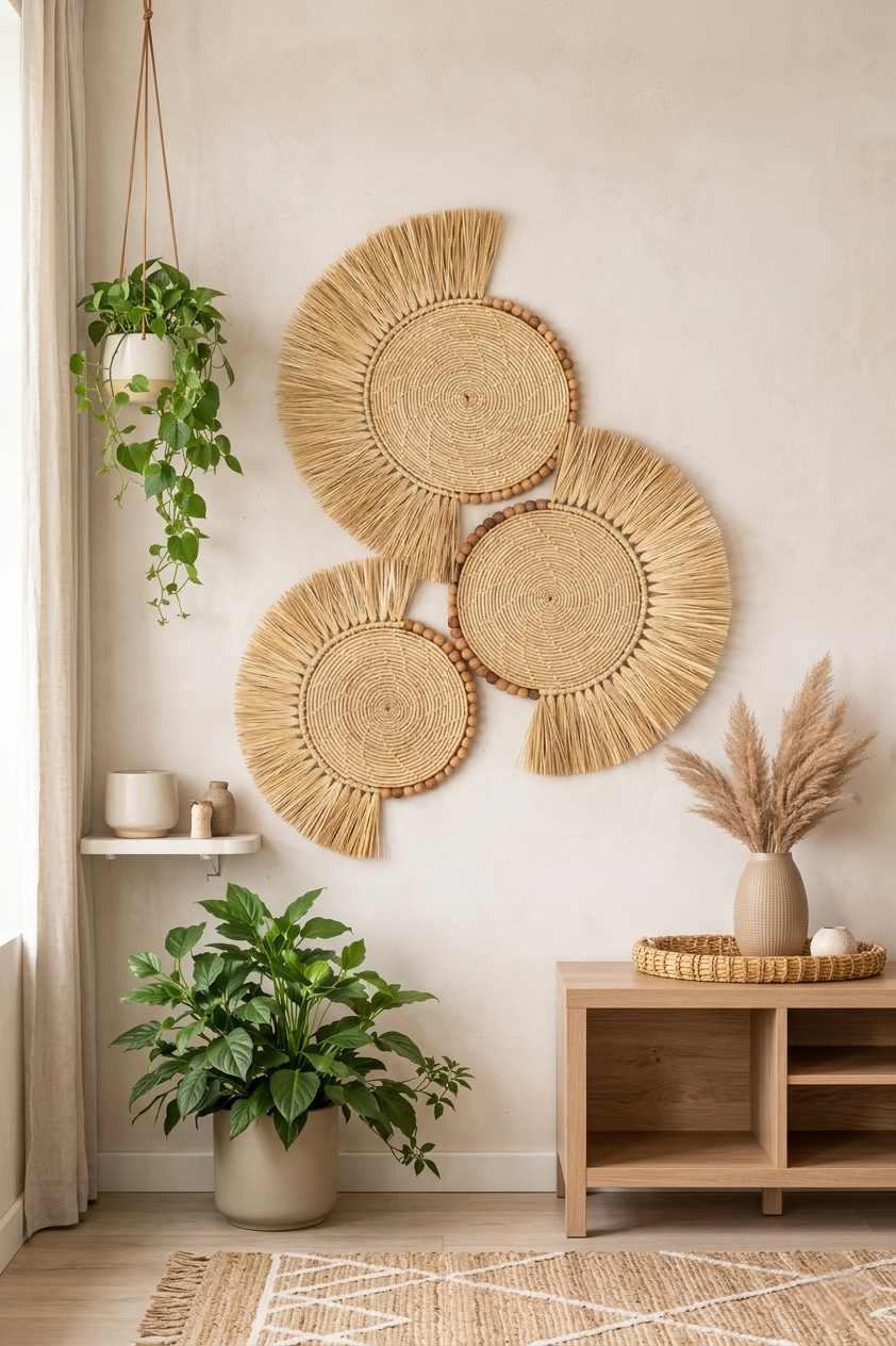 Decoração Mandalas de Parede Trio meia Lua