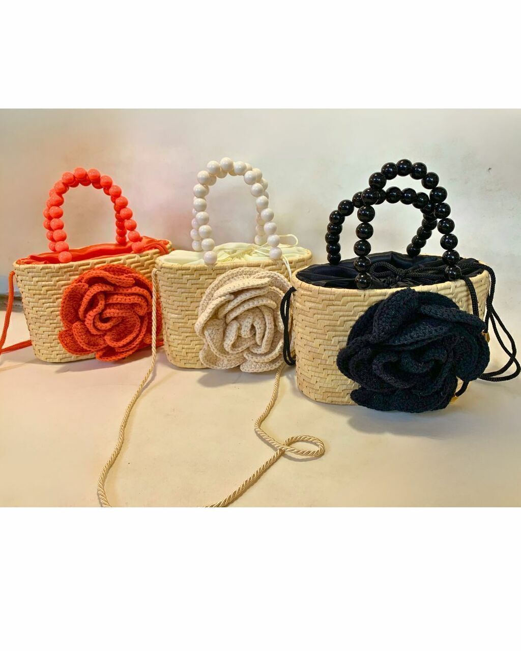 Bolsa De Palha Flor de Verão